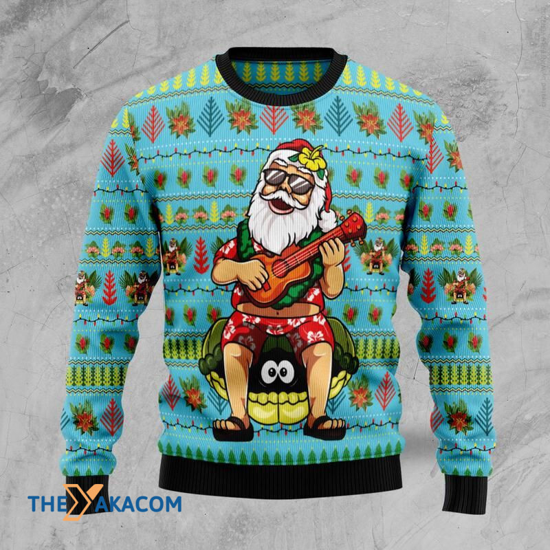 Hawaiian Christmas Santa Claus Awesome Gift For Christmas Ugly Christmas Sweater