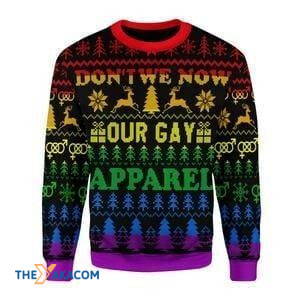 LGBT Flag Don't We Now Our Gay Apparel Gift For Christmas Ugly Christmas Sweater