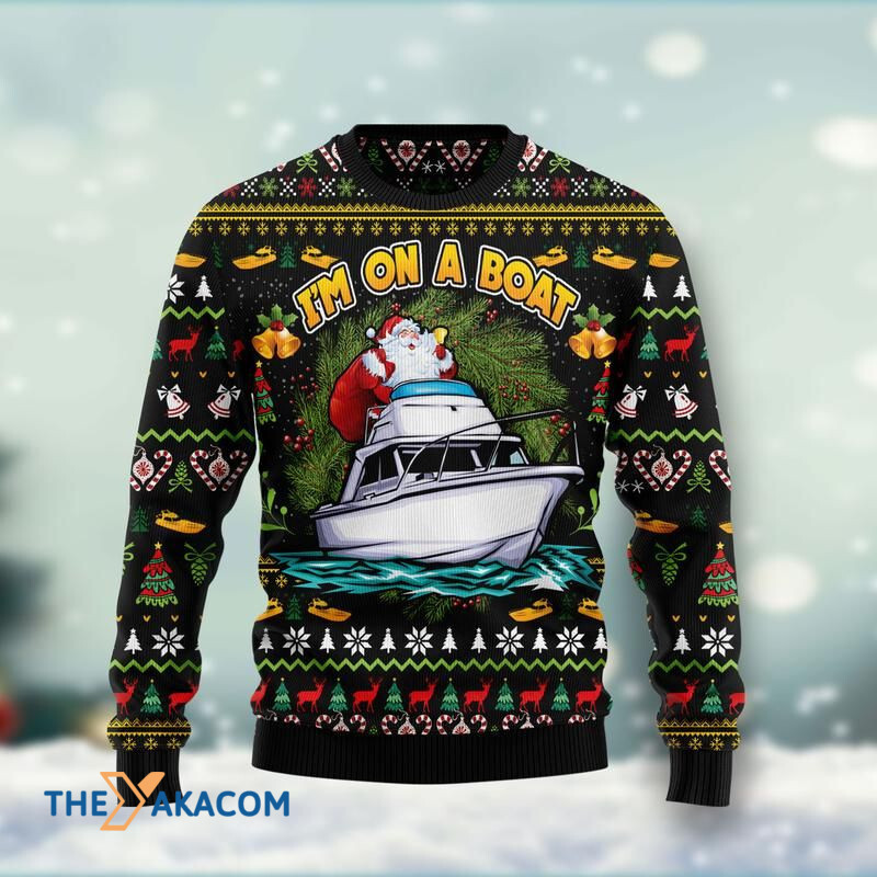 Llama Hit Sale I'm On A Boat Awesome Gift For Christmas Ugly Christmas Sweater