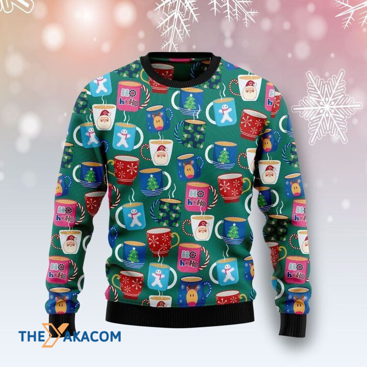 Lovely Colorful Cup Of Tea Gift For Christmas Ugly Christmas Sweater