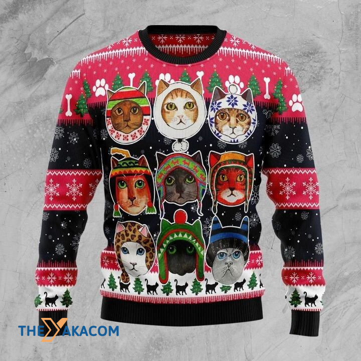 Lovely Kind Of Cats In Winter Gift For Christmas Ugly Christmas Sweater