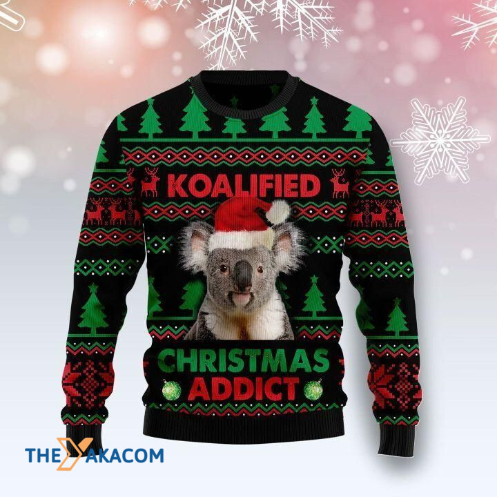 Lovely Koala Koalified Christmas Addict Gift For Christmas Ugly Christmas Sweater