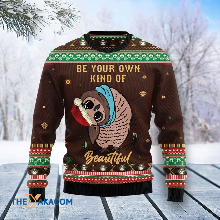 Lovely Owl Be Your Own Kind Of Beautiful Gift For Christmas Ugly Christmas Sweater