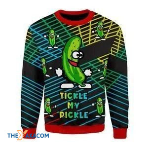 Lovley Cucumber Tickle My Pickle Gift For Christmas Ugly Christmas Sweater