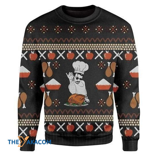 Master Chef Add Salt In Turkey Gift For Christmas Ugly Christmas Sweater