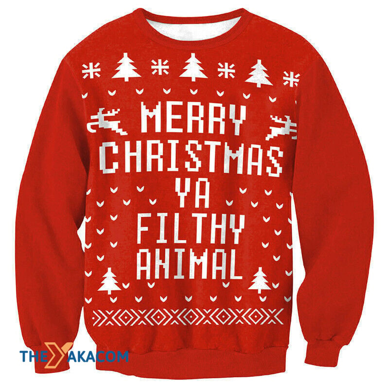 Merry Christmas Pattern Print Awesome Gift For Christmas Ugly Christmas Sweater