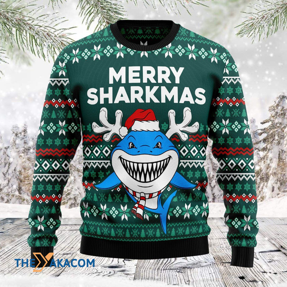 Merry Sharkmas Xmas Awesome Gift For Christmas Ugly Christmas Sweater