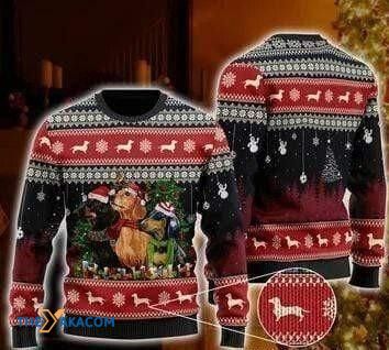 Merry Xmas Adorable Dachshund Gift For Dog Lovers Special Pattern Ugly Christmas Sweater