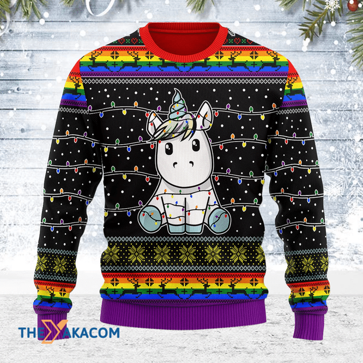 Merry Xmas Adorable Unicorn Christmas Tree Awesome Gift For Christmas Ugly Christmas Sweater