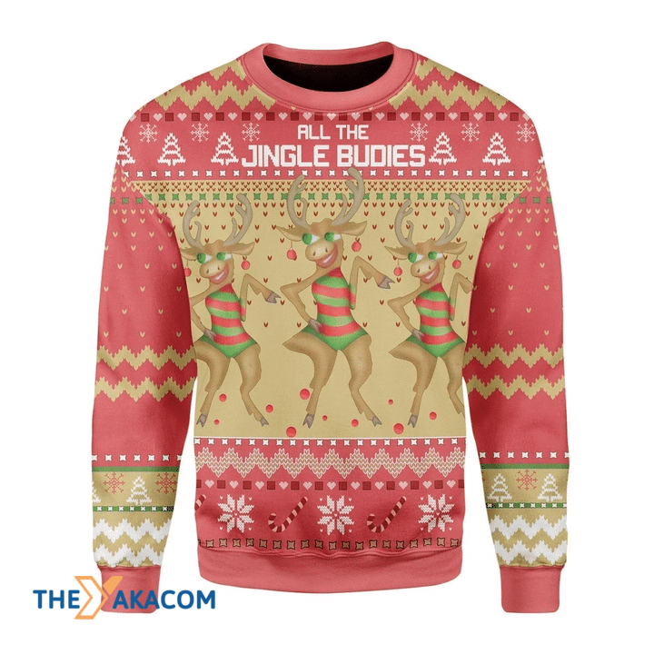 Merry Xmas All The Single Budies Awesome Gift For Christmas Ugly Christmas Sweater