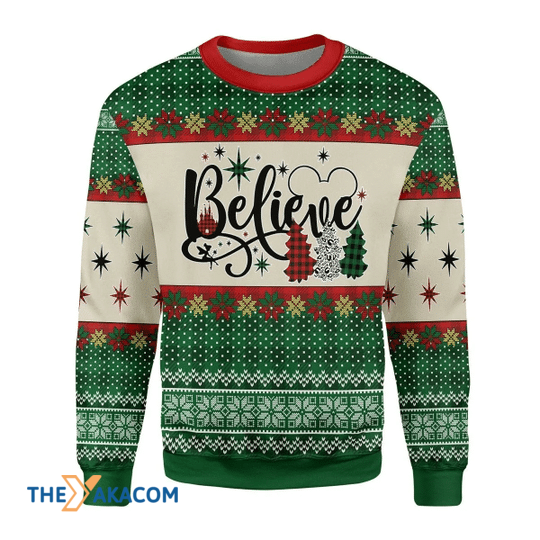 Merry Xmas All You Need Is Believe Gift For Christmas Party Ugly Christmas Sweater