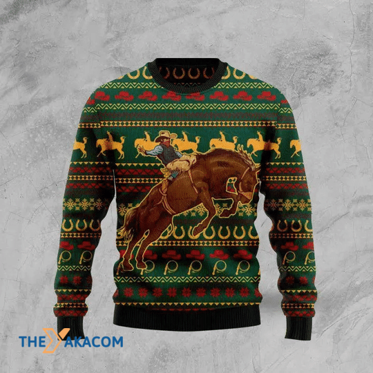 Merry Xmas Amazing Cowboy Gift For Christmas Party Ugly Christmas Sweater