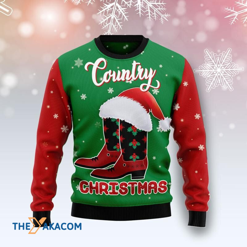 Merry Xmas Amazing Cowgirl Country Awesome Gift For Christmas Ugly Christmas Sweater