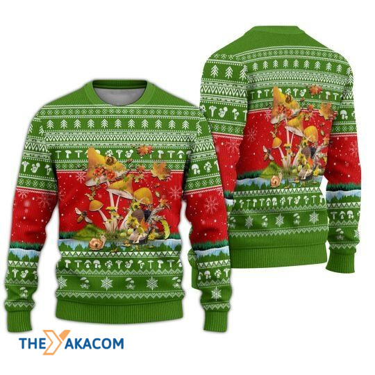 Merry Xmas Amazing Mushroom And Special Pattern Ugly Christmas Sweater