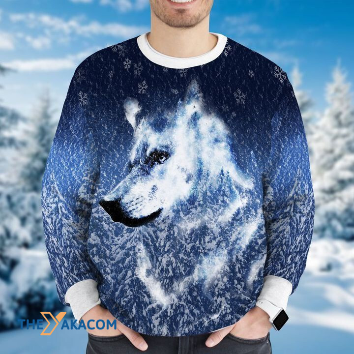 Merry Xmas Amazing Nature Wolf Awesome Gift For Christmas Ugly Christmas Sweater