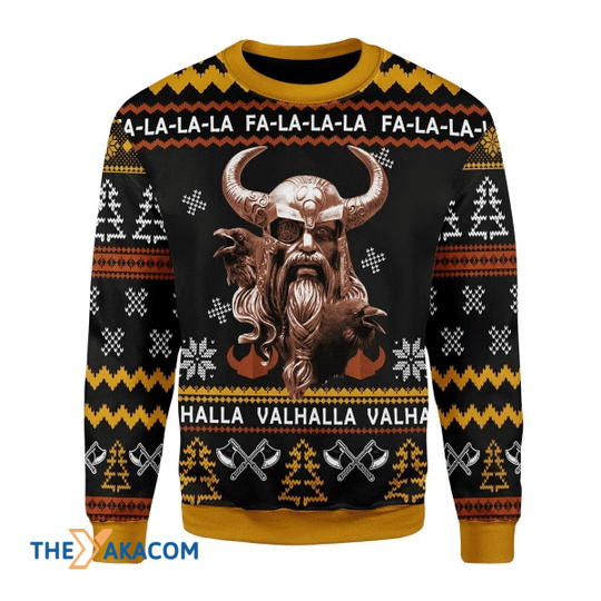 Merry Xmas Amazing Odin Valhalla Gift For Christmas Party Ugly Christmas Sweater