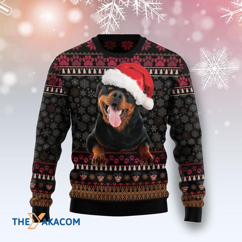 Merry Xmas Amazing Rottweiler Santa Awesome Gift For Christmas Ugly Christmas Sweater