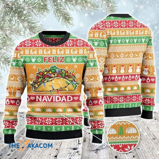 Merry Xmas Amazing Tacos Lovers Awesome Gift For Christmas Ugly Christmas Sweater