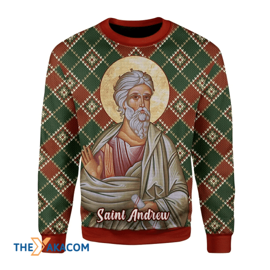 Merry Xmas Andrew The Apostle Special Pattern Ugly Christmas Sweater