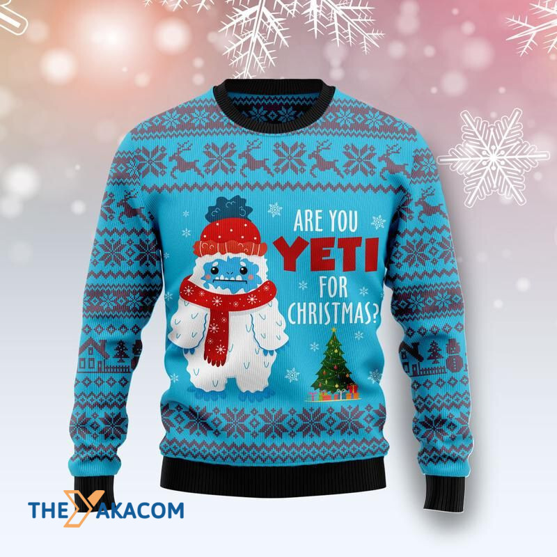 Merry Xmas Are You Yeti Awesome Gift For Christmas Ugly Christmas Sweater