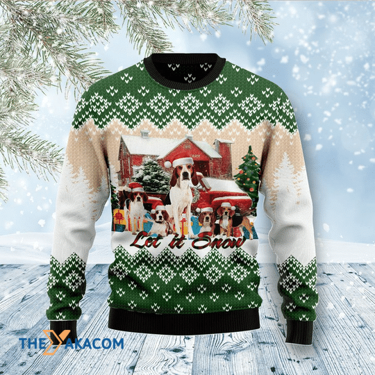 Merry Xmas Awesome Beagle Let It Snow Gift For Christmas Party Ugly Christmas Sweater