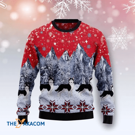 Merry Xmas Awesome Husky Snow Gift For Christmas Party Ugly Christmas Sweater