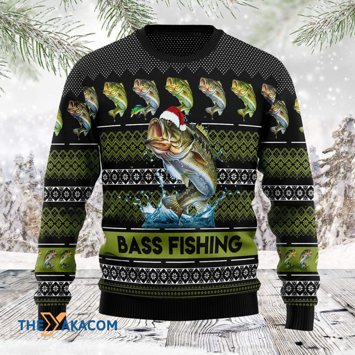 Merry Xmas Bass Fishing Awesome Gift For Christmas Ugly Christmas Sweater