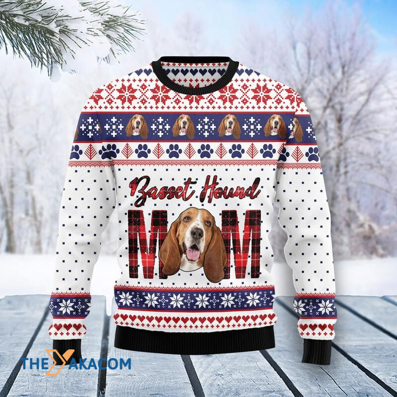 Merry Xmas Basset Hound Mom Awesome Gift For Christmas Ugly Christmas Sweater