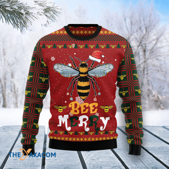 Merry Xmas Bee Merry So Amazing Gift For Christmas Party Ugly Christmas Sweater