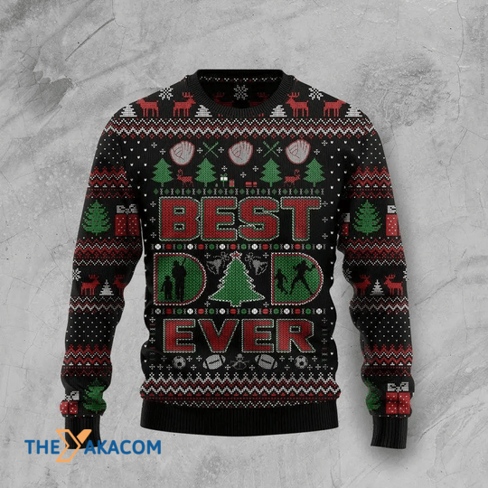 Merry Xmas Best Dad Ever Gift For Christmas Party Ugly Christmas Sweater