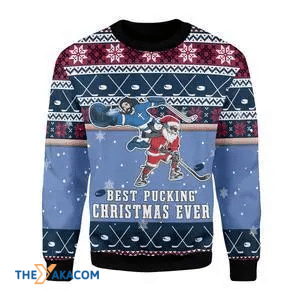 Merry Xmas Best Pucking Christmas Ever Santa Clause And Christ Gift For Christmas Party Ugly Christmas Sweater