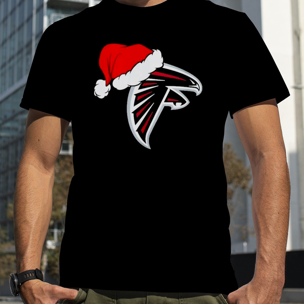 Atlanta Falcons logo Santa Hat Christmas 2023 Shirt