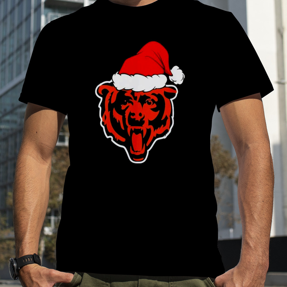 Chicago Bears logo Santa Hat Christmas 2023 Shirt