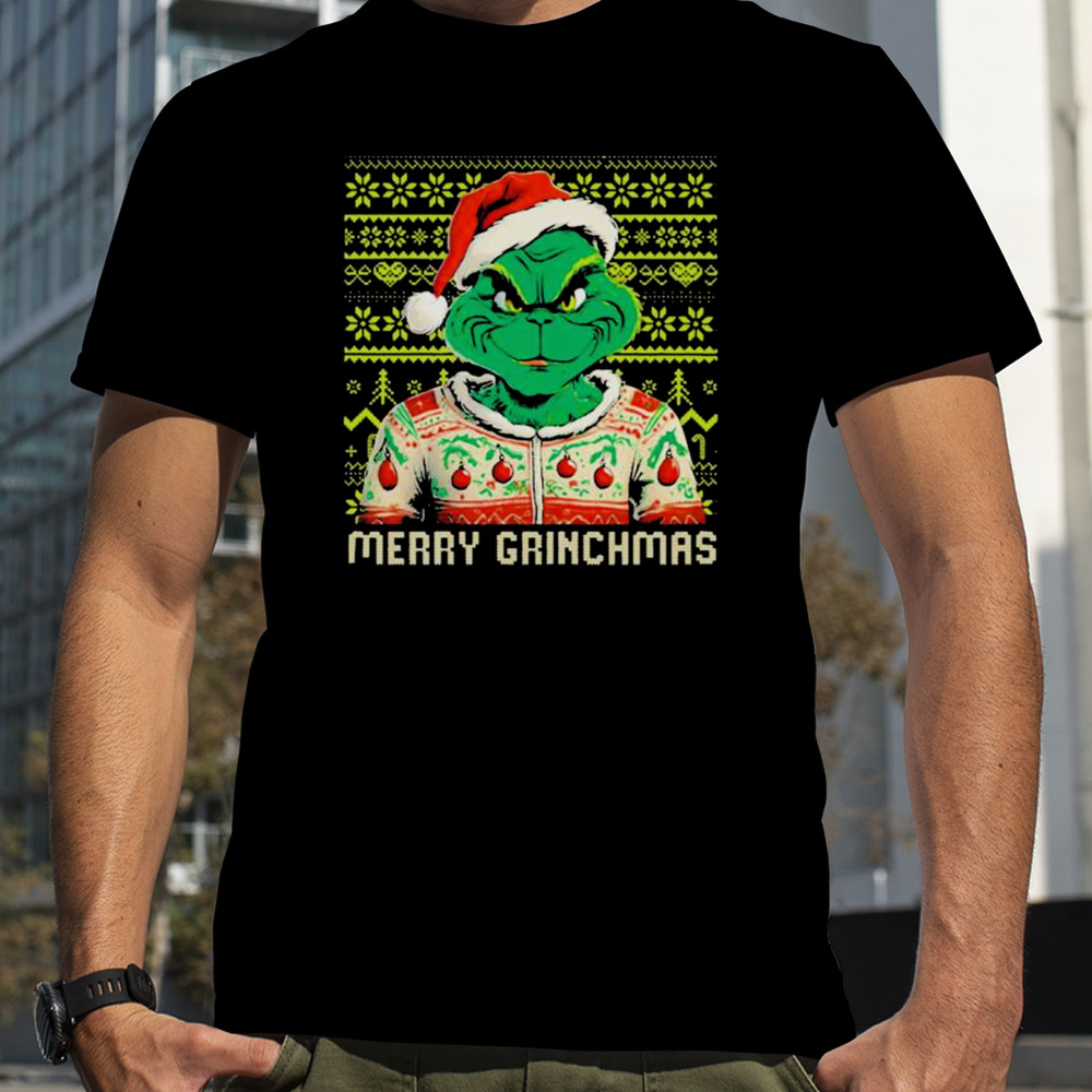 Grinch Christmas pattern Christmas T-shirt