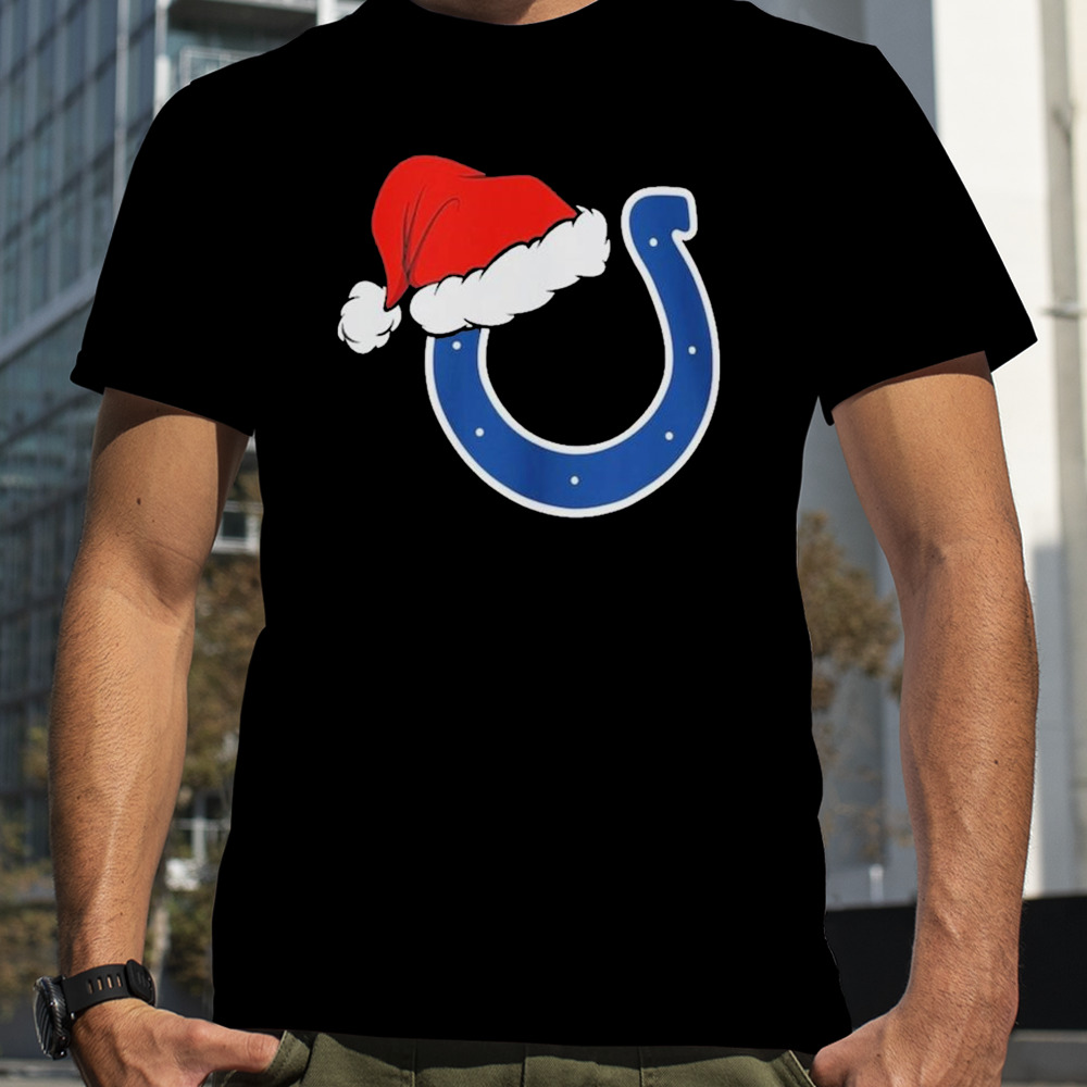 Indianapolis Colts logo Santa Hat Christmas 2023 Shirt