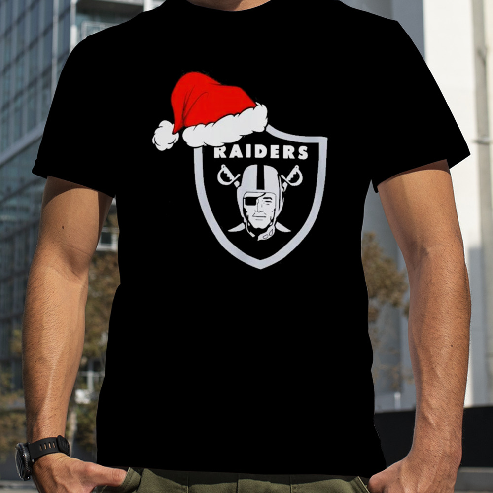 Las Vegas Raiders logo Santa Hat Christmas 2023 Shirt