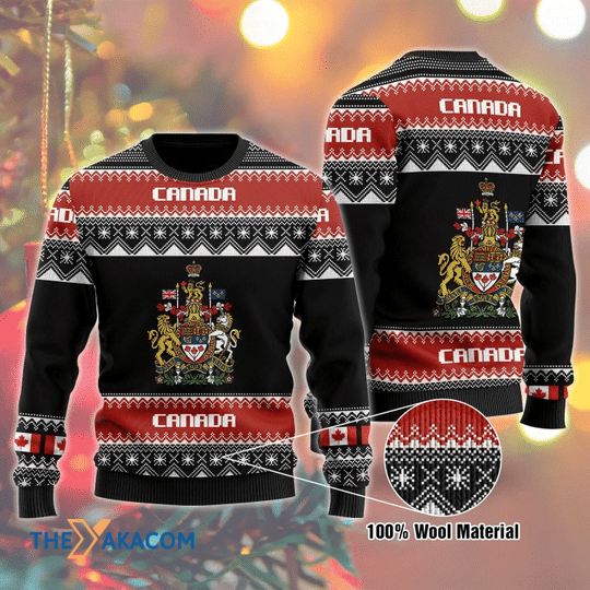 Merry Xmas Canada Proud Gift For Christmas Party Ugly Christmas Sweater