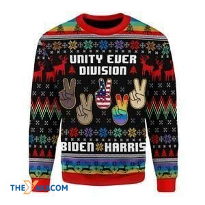 Merry Xmas Colorful Unity Ever Division We Are One Gift For Christmas Party Ugly Christmas Sweater