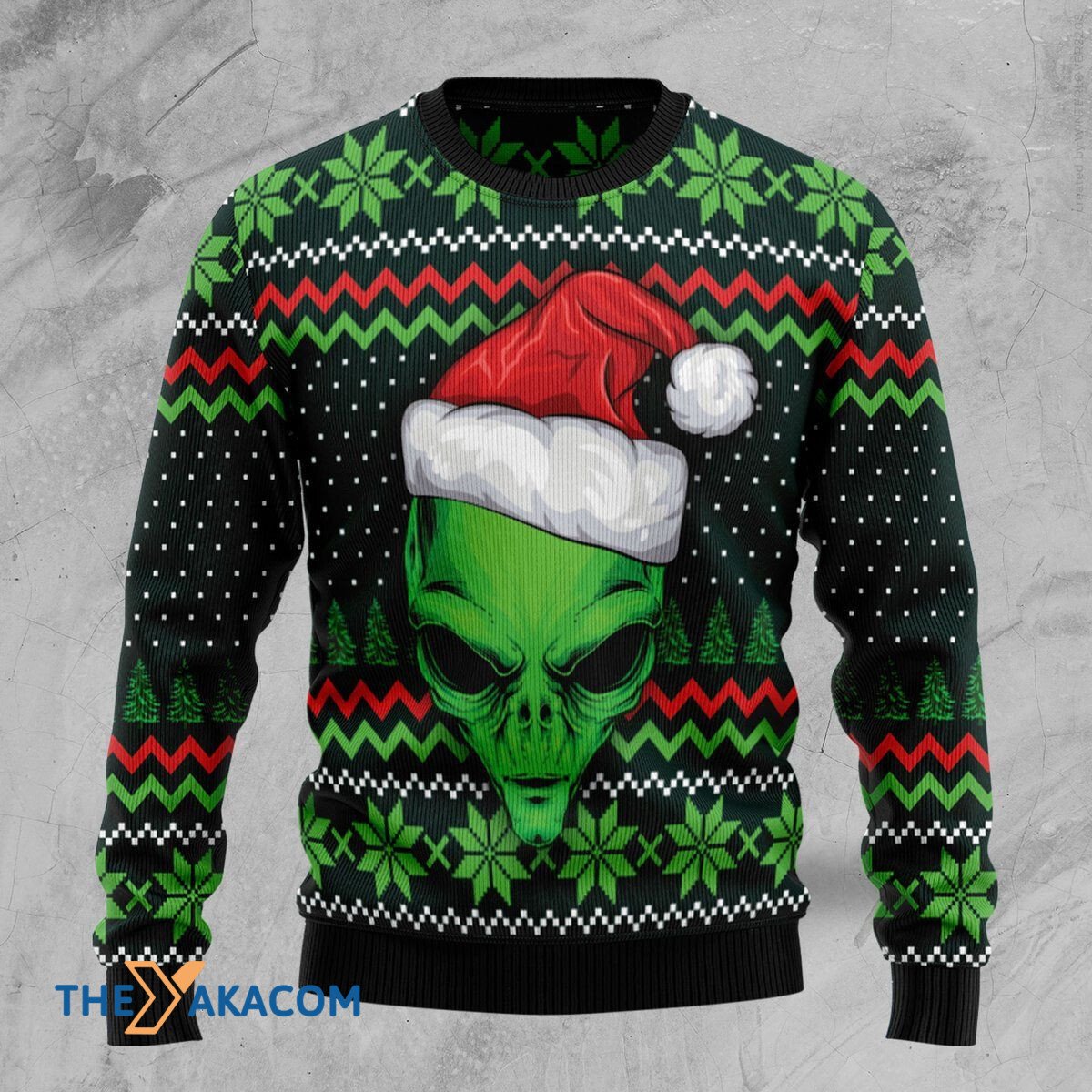 Merry Xmas Cool Alien Santa Claus Awesome Gift For Christmas Ugly Christmas Sweater