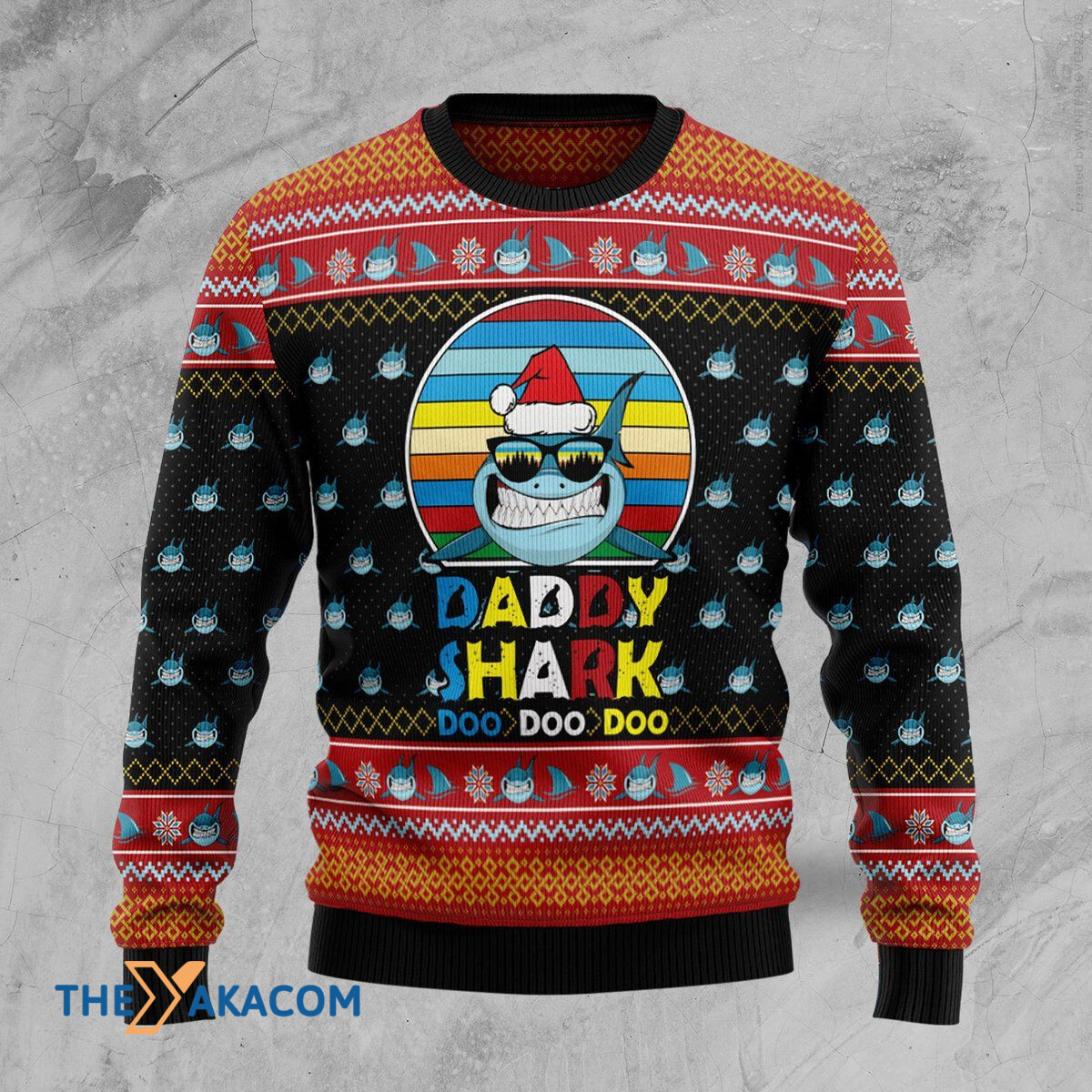 Merry Xmas Daddy Shark Do Do Do Awesome Gift For Christmas Ugly Christmas Sweater