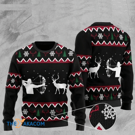 Merry Xmas Deer Hunting Gift For Christmas Party Ugly Christmas Sweater