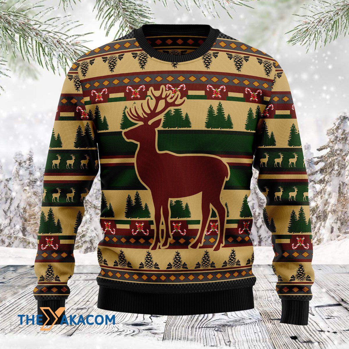 Merry Xmas Deer Pattern Awesome Gift For Christmas Ugly Christmas Sweater