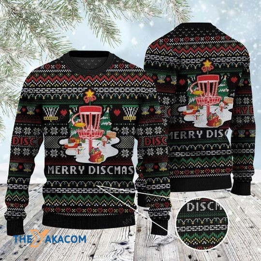 Merry Xmas Disc Golf Amazing Awesome Gift For Christmas Ugly Christmas Sweater