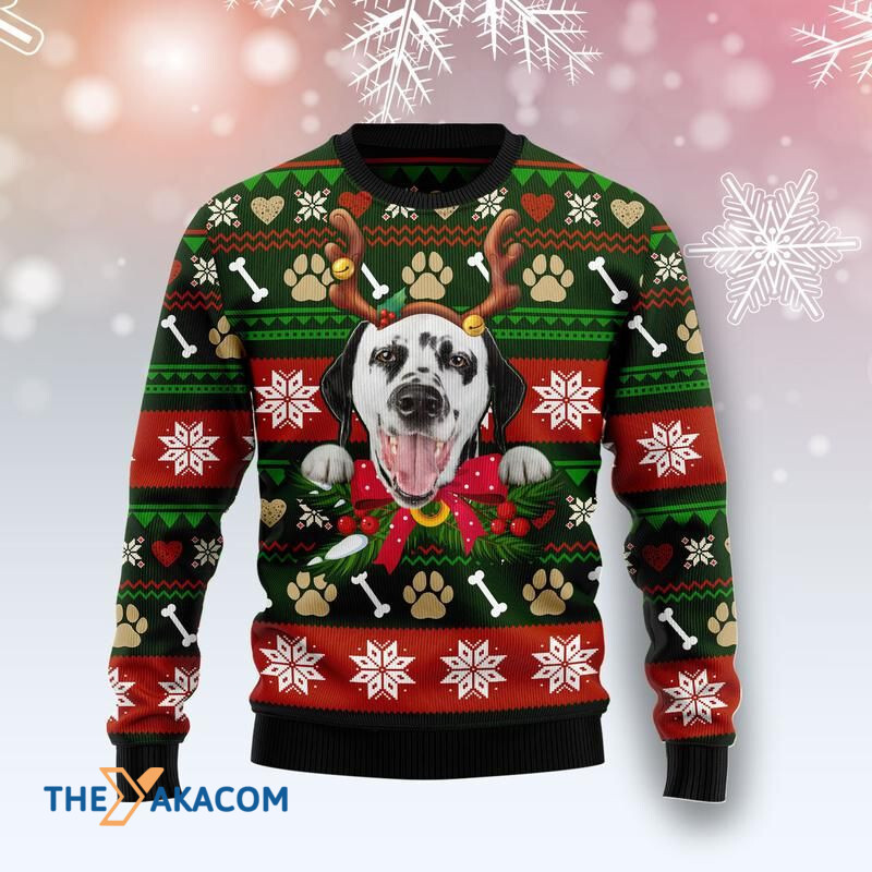 Merry Xmas Dog Lovers Dalmatian Funny Awesome Gift For Christmas Ugly Christmas Sweater