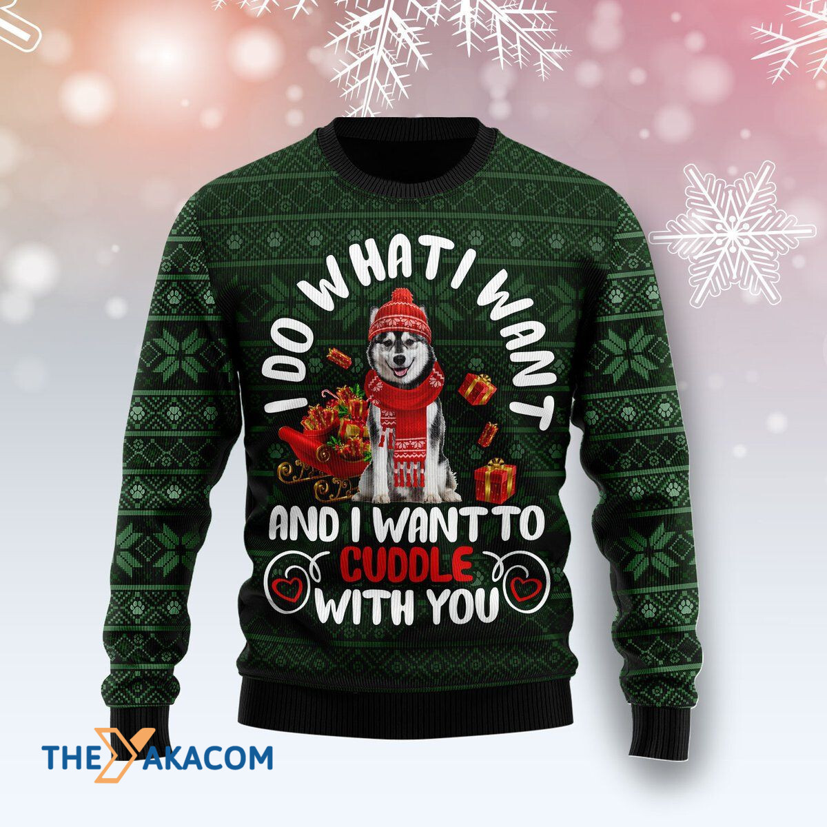 Merry Xmas Dog Lovers Siberian Husky I Do What I Want Awesome Gift For Christmas Ugly Christmas Sweater