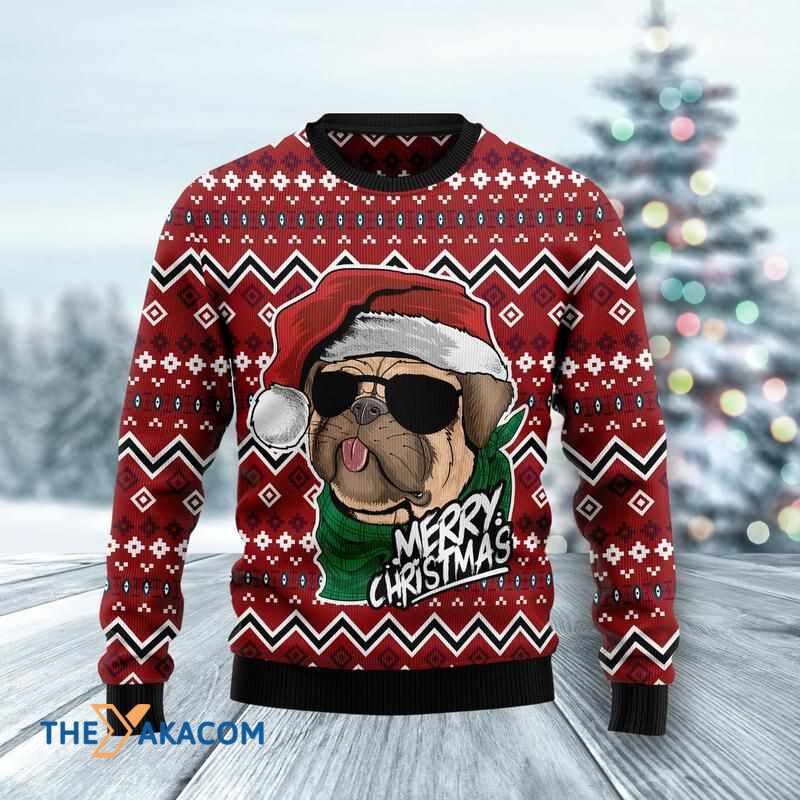 Merry Xmas Dog Lovers Super Cool Pug Awesome Gift For Christmas Ugly Christmas Sweater