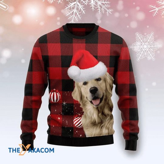 Merry Xmas Dog Lovers With Adorable Golden Retriever Gift For Christmas Party Ugly Christmas Sweater