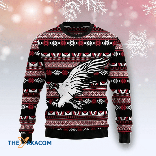 Merry Xmas Eagle Native Gift For Christmas Party Ugly Christmas Sweater