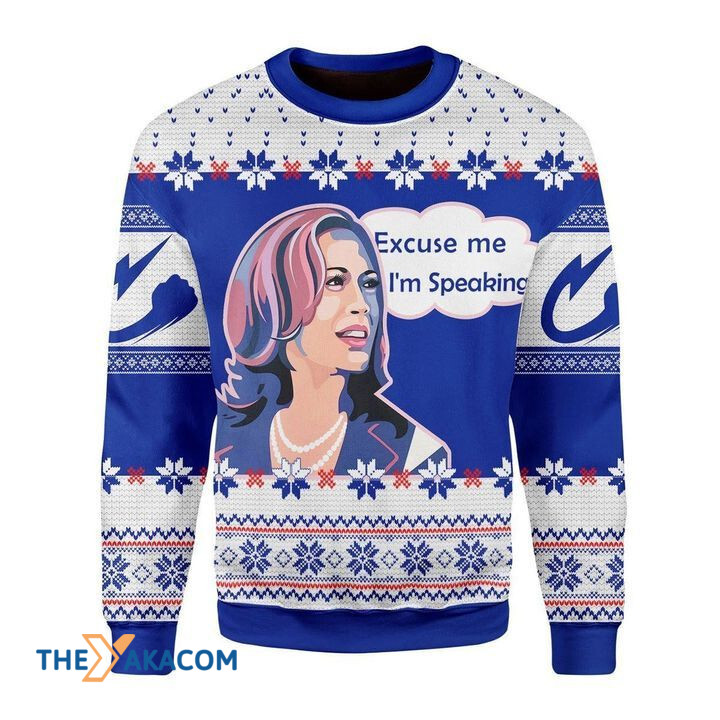 Merry Xmas Excuse Me I'm Speaking Awesome Gift For Christmas Ugly Christmas Sweater