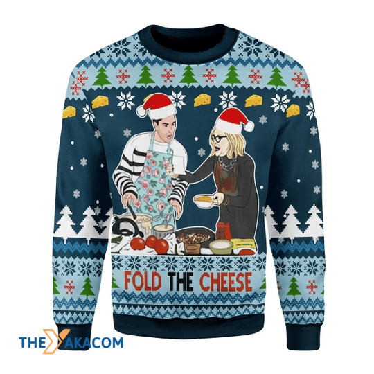 Merry Xmas Fold The Cheese Gift For Christmas Party Ugly Christmas Sweater